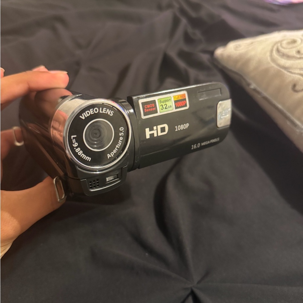 HD 1080p Black Camcorder